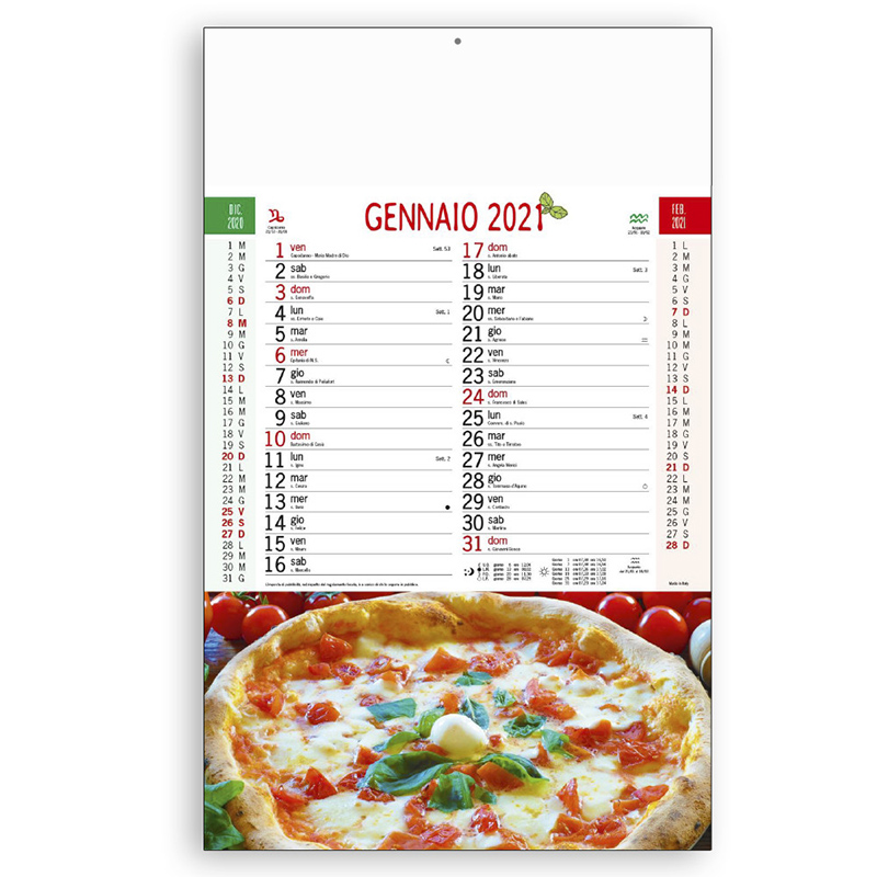 Calendario Pizza 2021